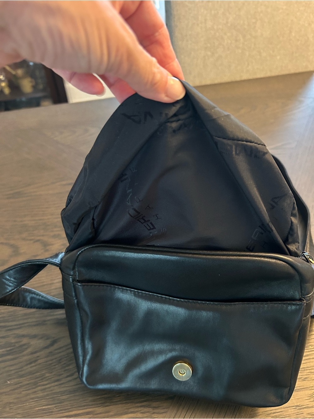 Sharif vintage Americana Black Leather Crossbody Bag EXCELLENT CONDITION - Picture 10 of 16